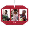 Hallmark Three-Photo Personalized Text And Photo Metal Ornament -Hallmark ThreePhoto Personalized Christmas Ornament 1OFM1001B5 01