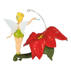 Hallmark Disney Tinker Bell Pixie-Dusted Poinsettia Ornament -Hallmark Tinker Bell on Flower Keepsake Ornament 2099QXD6637 06