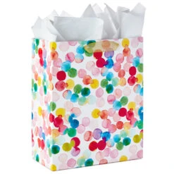 Hallmark 13" Watercolor 3-Pack Assorted Gift Bags With Tissue -Hallmark Watercolor 3Pack Assorted Large Gift Bags Tissue 5EGB6367 05