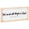 Hallmark We Can Do All Things In Christ Wooden Quote Sign, 15x7