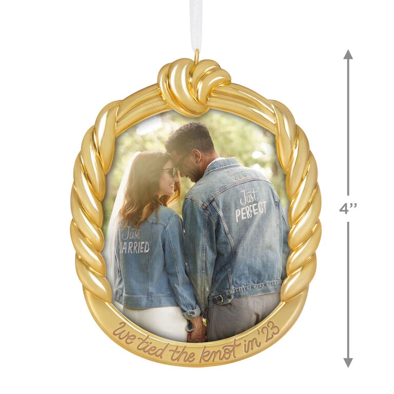 Hallmark We Tied The Knot! 2023 Metal Photo Frame Ornament 5 Hallmark We Tied The Knot! 2023 Metal Photo Frame Ornament - Image 3