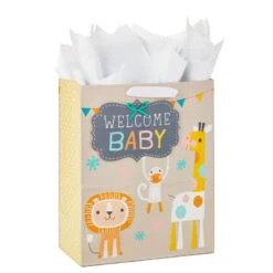 Hallmark 13" Welcome Baby 3-Pack Assorted Gift Bags With Tissue -Hallmark Welcome Baby 3Pack Assorted Large Gift Bags Tissue 5EGB6421 07