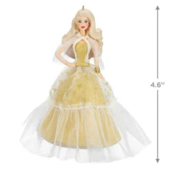 Hallmark 2023 Holiday Barbie™ Ornament -Hallmark White Holiday Barbie Doll Keepsake Ornament 2199QXR8209 03