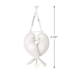 Hallmark Our Anniversary 2023 Porcelain Ornament 11 Hallmark Our Anniversary 2023 Porcelain Ornament -Hallmark White Love Birds Anniversary Keepsake Ornament 1999QHX3069 03