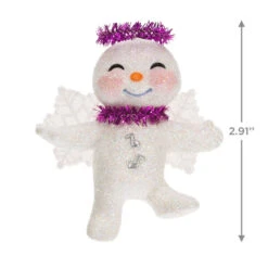 Hallmark Snow Angel Ornament -Hallmark White and Pink Glittery Snow Angel Keepsake Ornament 1399QGO2749 03