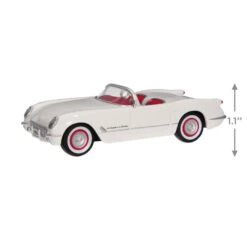 Hallmark 1953 Chevrolet® Corvette® 70th Anniversary 2023 Metal Ornament -Hallmark White and Red Corvette Car Keepsake Ornament 2199QXE3247 03