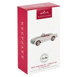 Hallmark 1953 Chevrolet® Corvette® 70th Anniversary 2023 Metal Ornament -Hallmark White and Red Corvette Car Keepsake Ornament 2199QXE3247 04