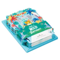 Hallmark Wild Animal Party Boxed Pop-Up Birthday Cards, Pack Of 8 -Hallmark Wild Animal Party PopUp Boxed Birthday Cards 5STZ1174 02