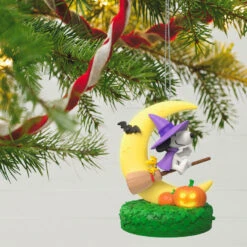 Hallmark The Peanuts® Gang Snoopy's Moonlit Mischief Musical Ornament With Light -Hallmark Witch Snoopy on Broom Keepsake Ornament 2699QFO5319 02