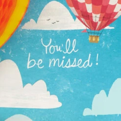 Hallmark 16" Hot Air Balloons Pop-Up Jumbo Goodbye Card -Hallmark Youll Be Missed Balloon Goodbye Card 1499CBG1018 03